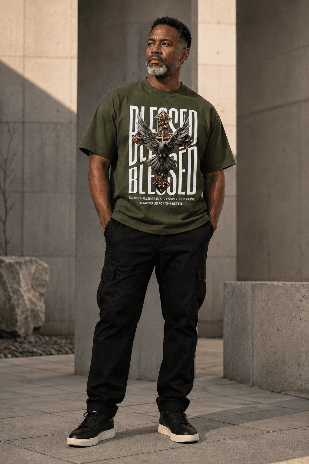 Faith Collection · Blessed — Blessed through the challenge.